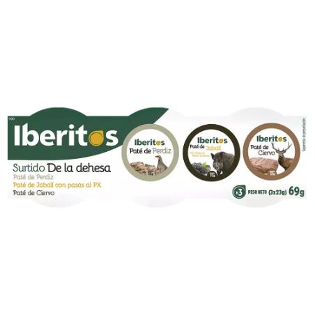 PATE IBERITOS SURTIDO DE LA DEHESA 23G PACK-3 UD