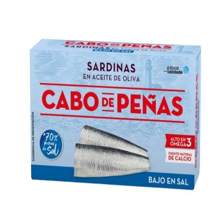 SARDINAS CABO PEÑAS BAJO EN SAL A/OLIVA L/84GR