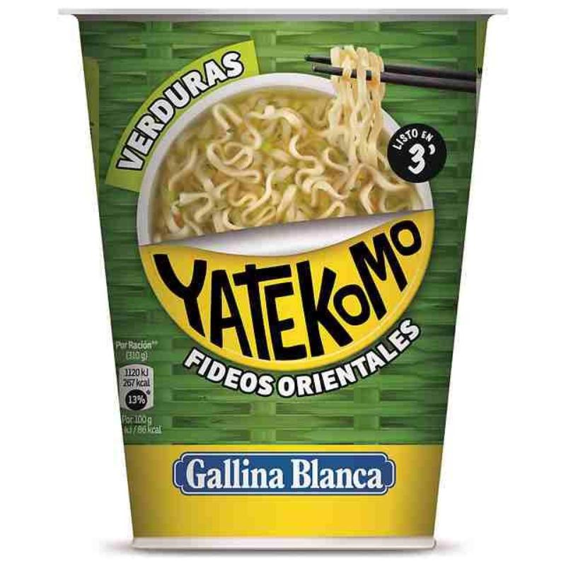 FIDEOS ORIENTALES YATEKOMO VERDURAS VASO 59 GR