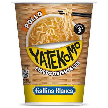 FIDEOS ORIENTALES YATEKOMO POLLO  VASO 60 GR