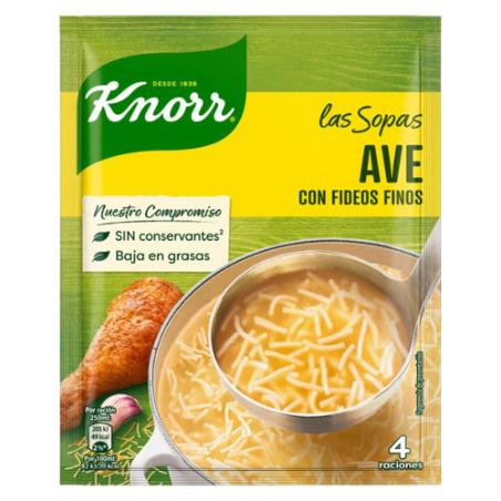 SOPA KNORR AVE C/FIDEOS SOBRE  63 GR
