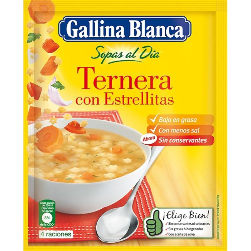 SOPA TERNERA C/ESTRELLITA G.B. S/76 GR