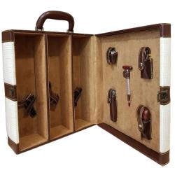 BUAR ESTUCHE PIEL 3 BOTELLAS+ACCESORIOS RF/20208