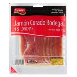 JAMON ESPUÑA C/18320 LONCHAS CURADO B/250.GR.