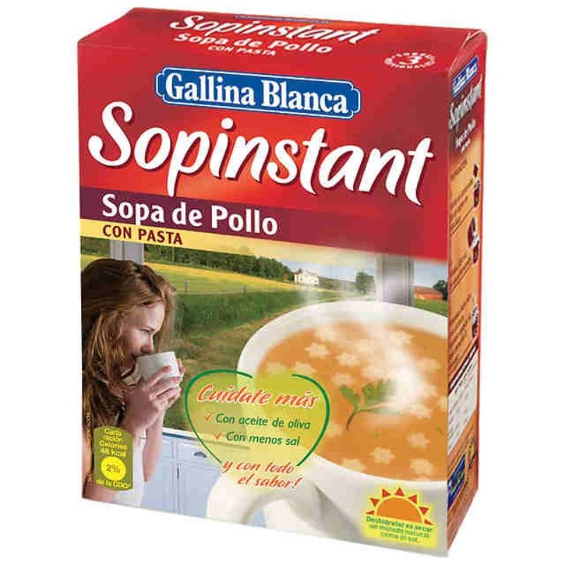 SOPINSTANT G.B.SOPA POLLO C/PASTA 42 GR P/3 UD