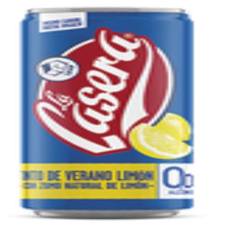 VINO TINTO/V  LA CASERA 0,0 SABOR LIMON LATA 33CL.