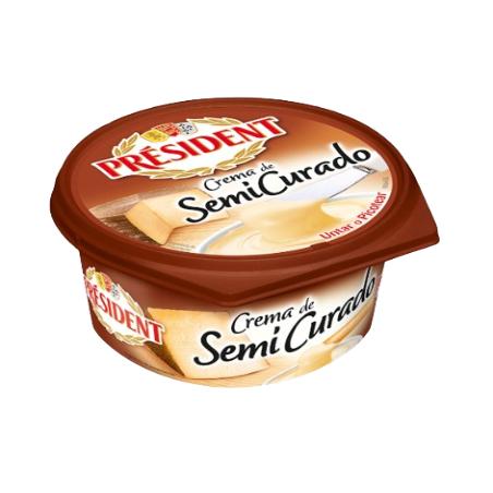 QUESO CREMA SEMICURADO PRESIDENT T/125 GR