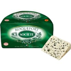 QUESO ROQUEFORT SOCIETE 1/2 PIEZA.PVP.KG