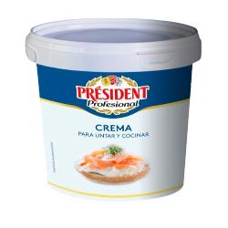 QUESO CREMA   PRESIDENT CUBO 2. KG.