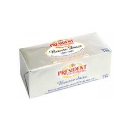 MANTEQUILLA PRESIDENT-82% M:G: BLOQUE-1.KG.