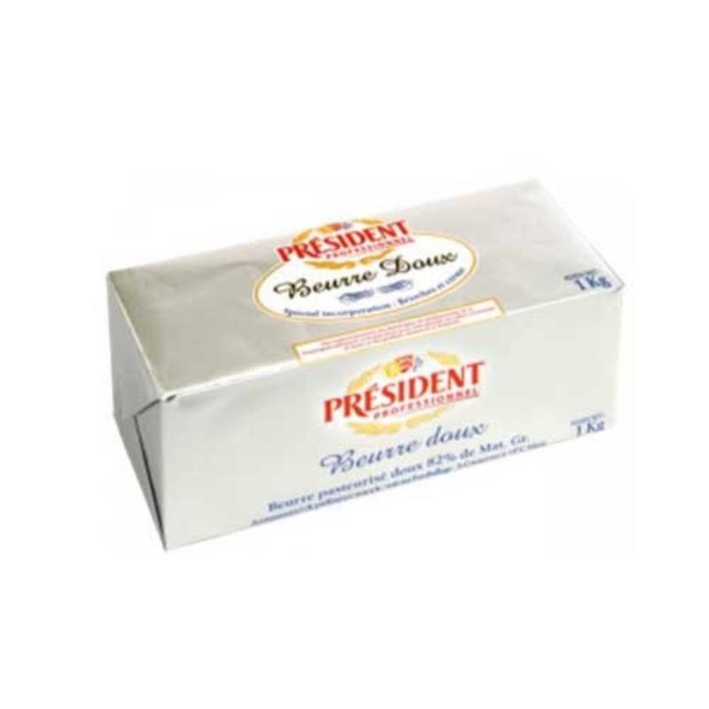 MANTEQUILLA PRESIDENT-82% M:G: BLOQUE-1.KG.