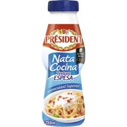 NATA COCINA 18% PRESIDENT BOTELLA 250 ML