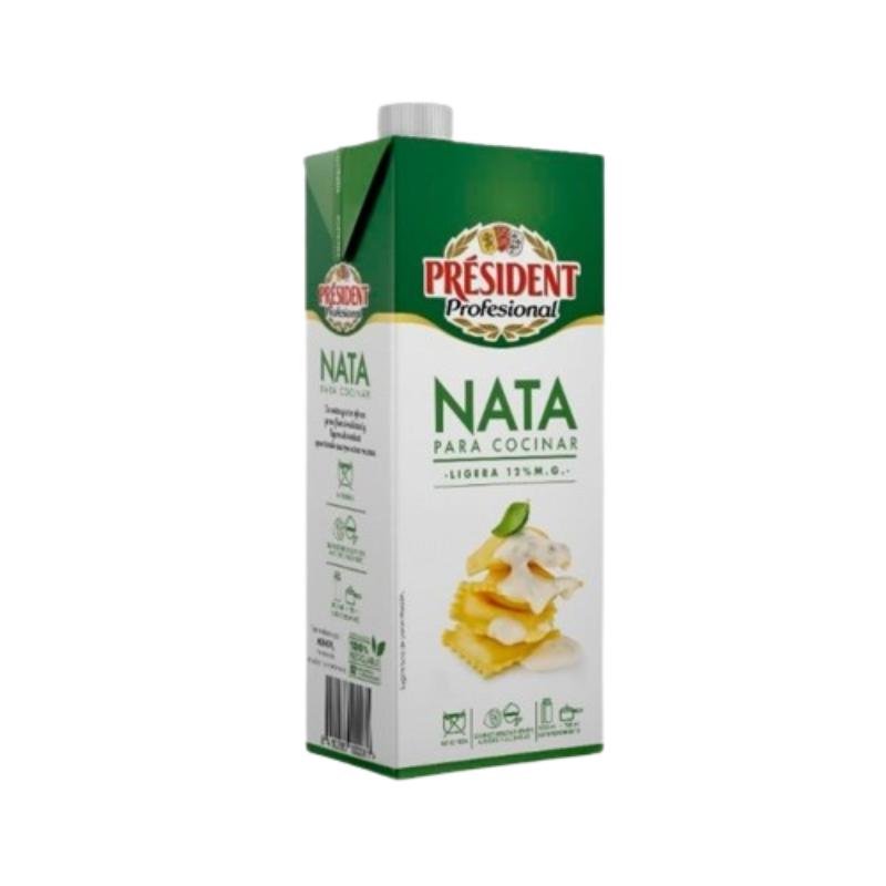 NATA COCINA 12%MG.LIGERA PRESIDENT BRICK 1 L