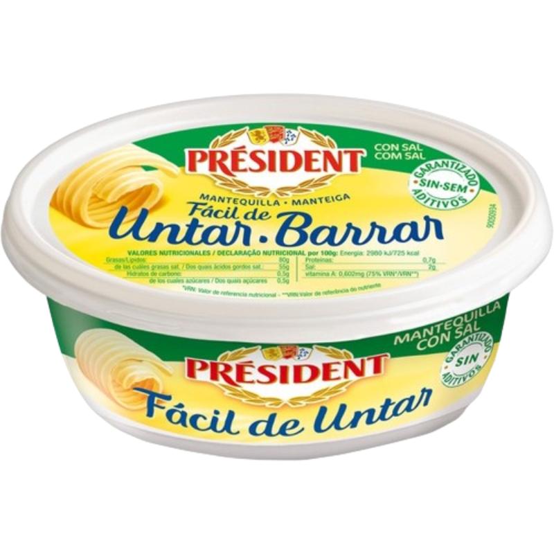 MANTEQUILLA PRESIDENT FACIL UNTAR "SAL" T/250.GR.