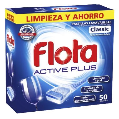LAVAVAJILLAS FLOTA PASTILLAS ACTIVE PLUS EST/50 UD