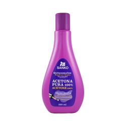 QUITAESMALTE UÑAS SANKO ACETONA PURA BOT/200 ML