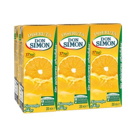 NECTAR DISFRUTA DON SIMON S/AZ.  NARANJA P/6X200ML