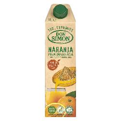 ZUMO DON SIMON 100% EXPRIMIDO NARANJA S/PULPA 1 L.