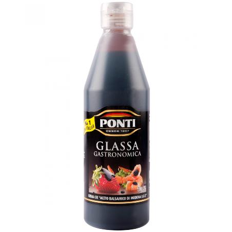 VINAGRE CREMA  BALSAMICO GLASSA PONTI B/500 ML