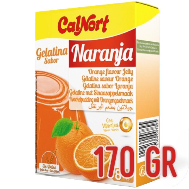 GELATINA NARANJA CALNORT ESTUCHE 8 RACIONES 170GR