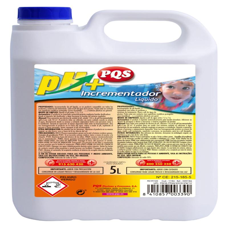 PISCINA PH+ (INCREMENTADOR) LIQUIDO PQS GFA/ 5 L