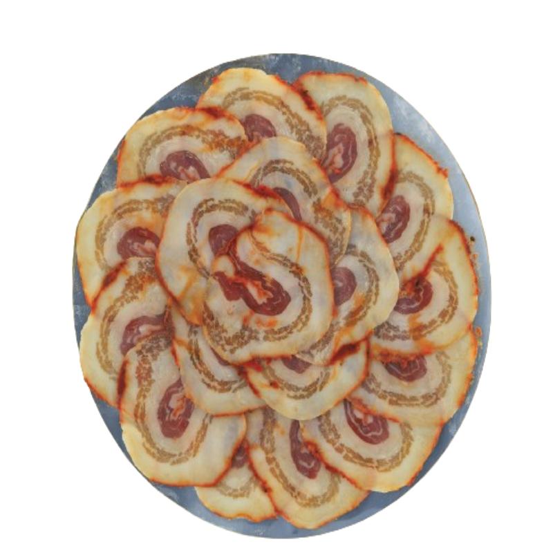 PANCETA IBÉRICA LONCHA BELLOTA ADOB. FARCEDO 70GR