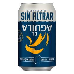 CERVEZA EL AGUILA SIN FILTRAR LATA-33.C.L.