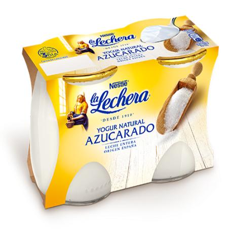 NESTLE LA LECHERA NATURAL AZUC.VIDRIO P/2 UD