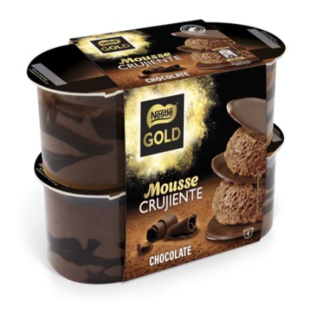 NESTLE MOUSSE GOLD CHOCOLATE CRUJ. P/4 UD