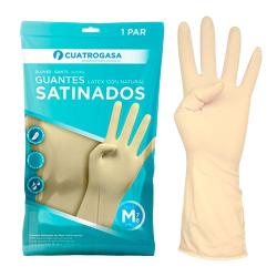 GUANTES SATINADO BEHOLI/4 GASAS TALLA MEDIANA