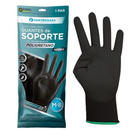GUANTES SOPORTE POLIURETANO NEGRO TALLA L