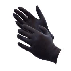 GUANTES NITRILO DERMOLITE S/POLVO.NEGRO T/S P/100