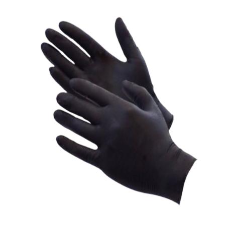 GUANTES NITRILO DERMOLITE S/POLVO.NEGRO T/S P/100