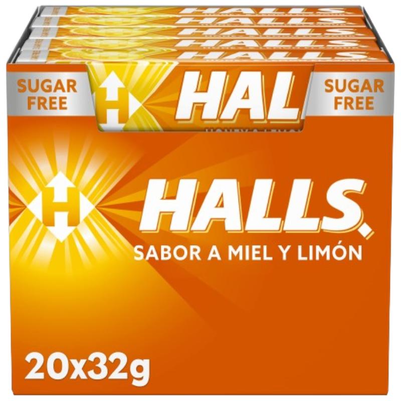 CARAMELOS HALLS MIEL Y LIMON 32GR