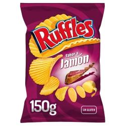 MATUTANO/RUFFLES PATATAS FRITAS S/JAMON B/150 GR
