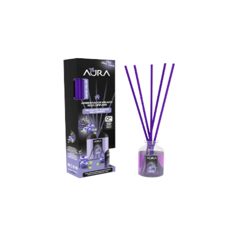 AMBIENTADOR MIKADO AURA FRUTAS DEL BOSQUE 50 ML.