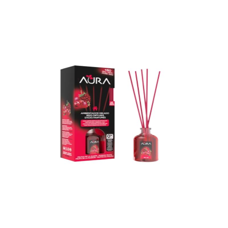 AMBIENTADOR MIKADO AURA FRUTAS DE LA PASION 50 ML.