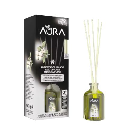 AMBIENTADOR MIKADO AURA FLOR DE ALGODON 50 ML.