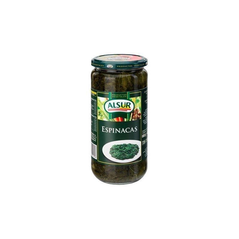 ESPINACAS NATURAL ALSUR TARRO CRISTAL 660 GR