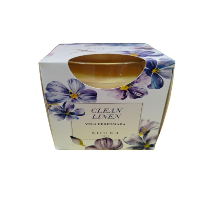 VELA AMBIENTADOR VASO SATINADO ROPA LIMPIA UD