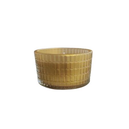 VELA AMBIENT. VASO RELIEVE ORO GOLDEN DIAMOND