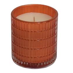 VELA AMBIENT. VASO RELIEVE COBRE COPPERY RUBY