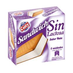 HELADO CASTY SANDWICH NATA SIN LACTOSA PACK-6U