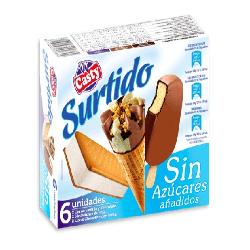 HELADO CASTY SURTIDO ESPECIAL S/AZUCAR PACK-6 UD