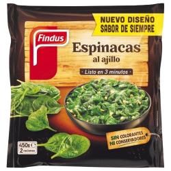 ESPINACAS CONG. AL AJILLO FINDUS "SALTO" B/450 GR.