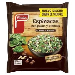 ESPINACAS CONG. C/PASA+PIÑ FINDUS "SALTO" B/400GR
