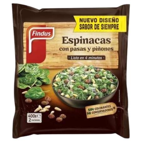 ESPINACAS CONG. C/PASA+PIÑ FINDUS "SALTO" B/400GR