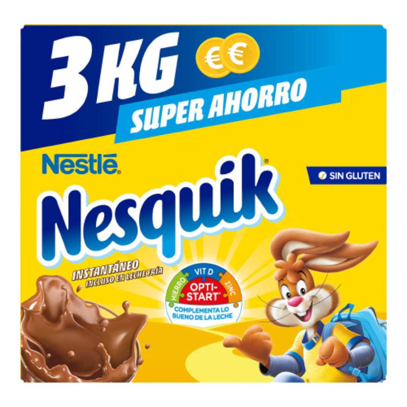 NESQUIK INSTANTANEO SIN GLUTEN CAJA.3 KG