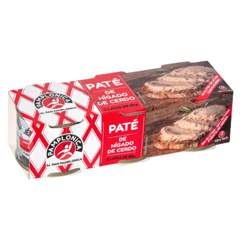 PATE HIGADO CERDO PAMPLONICA 80 GR PACK-3 UD
