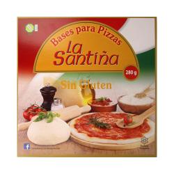 BASE PARA PIZZA S/GLUTEN LA SANTIÑA P/2X140GR